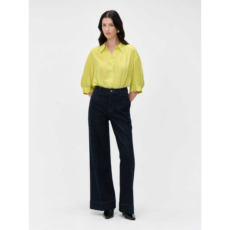 Veronika Maine Georgette Tuck Sleeve Shirt image number 2